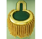 Epaulette Green / Yellow with Golden Metal Tag